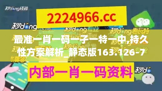 最准一肖一码一孑一特一中,持久性方案解析_静态版163.126-7