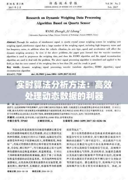实时算法分析方法：高效处理动态数据的利器