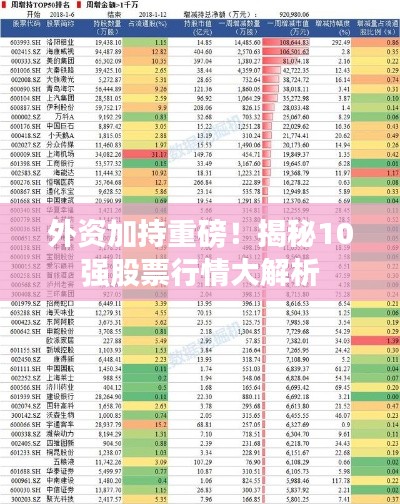 外资加持重磅！揭秘10强股票行情大解析