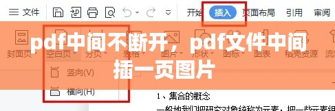 pdf中间不断开,pdf文件中间插一页图片