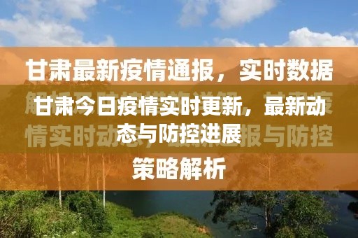 甘肃今日疫情实时更新，最新动态与防控进展