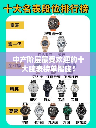 中产阶层最受欢迎的十大腕表榜单揭晓!